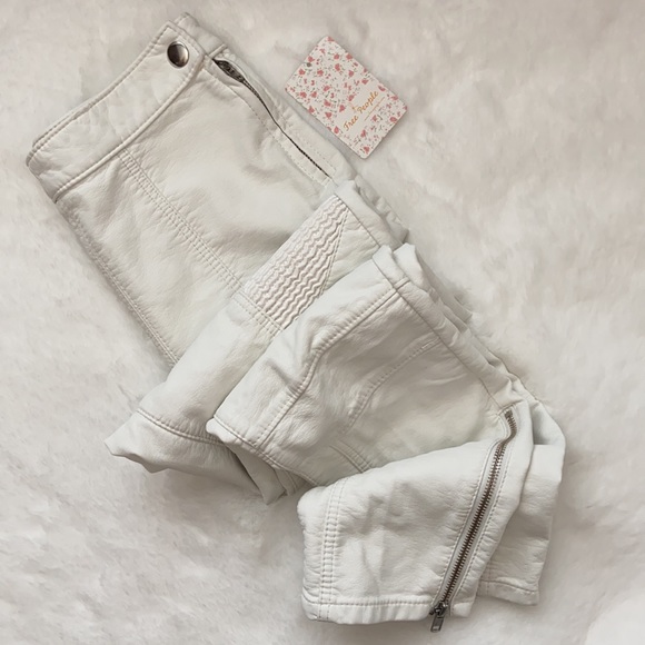 New Free People Kaelin moto skinny leather pants - Picture 4 of 11